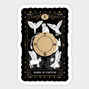 Wheel of Fortune Tarot Card Sticker